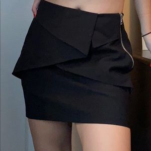 Black mini skirt